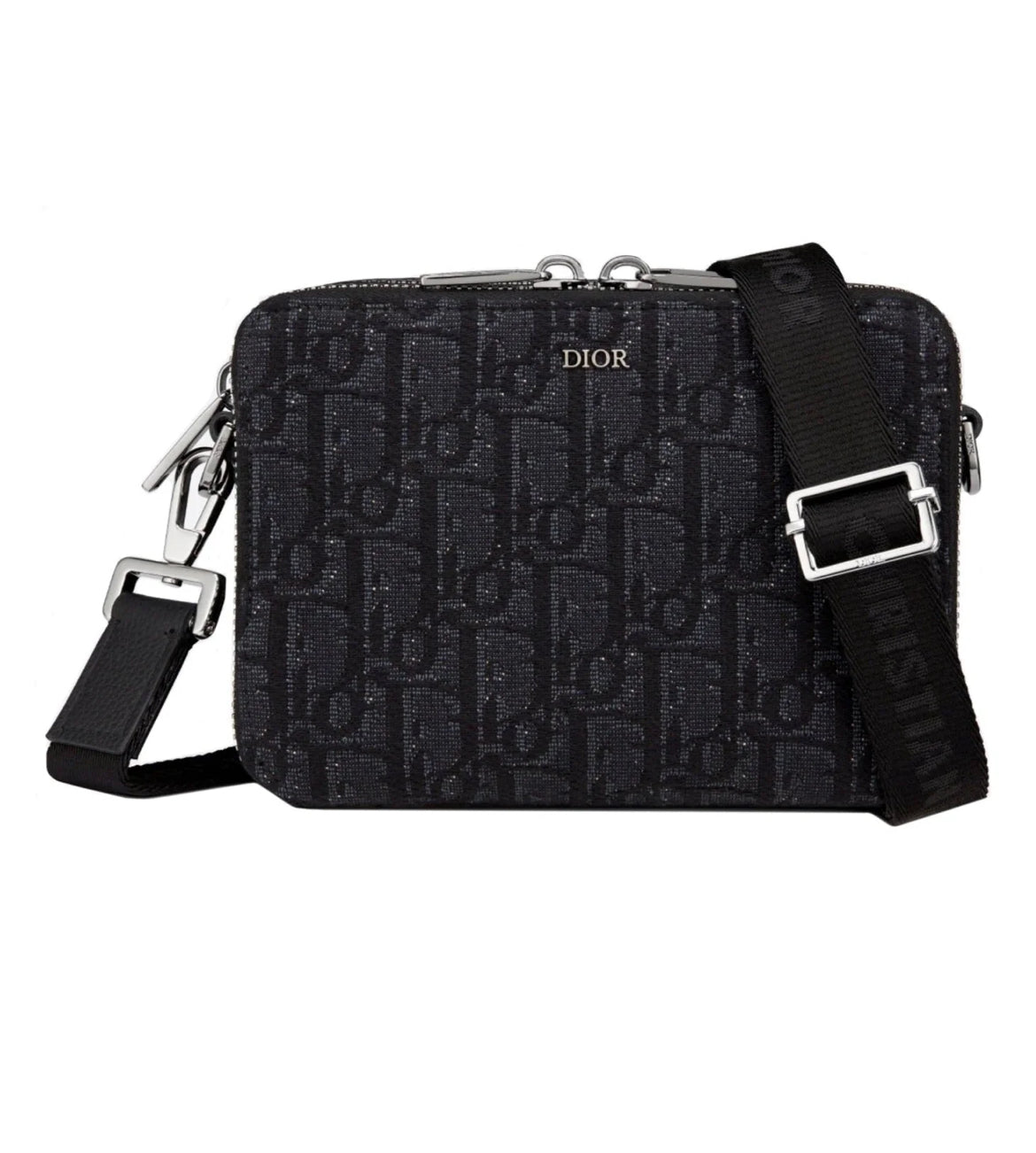 Oblique jacquard messenger bag