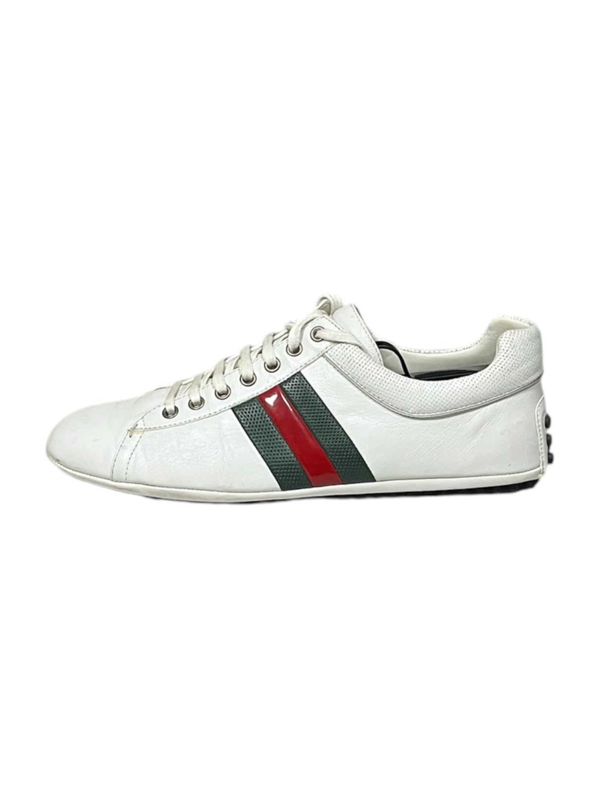 Leather Web Lace Up Sneakers 